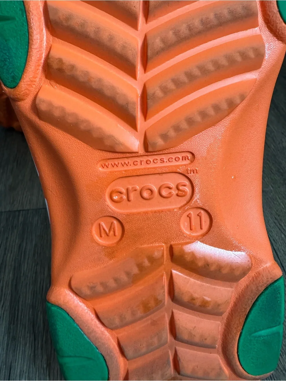 Crocs x Anwar Carrots All Terrain Orange Green Adjustable Strap Men's US 11